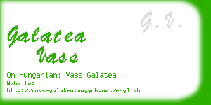 galatea vass business card